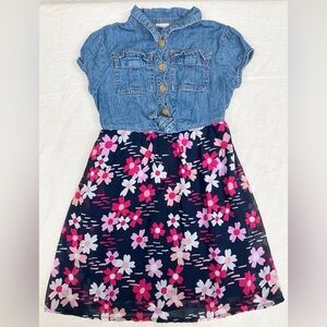 Wonder nation denim floral dress 4/5